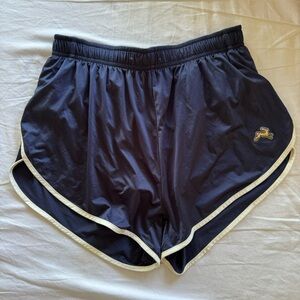 Tracksmith Ivory/Navy Split Shorts 3”